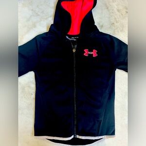 Under Armour Girls ColdGear Loose Black and Pink Jacket Size Y/S. ECU